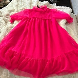 H&M Hot Pink Mesh Dress